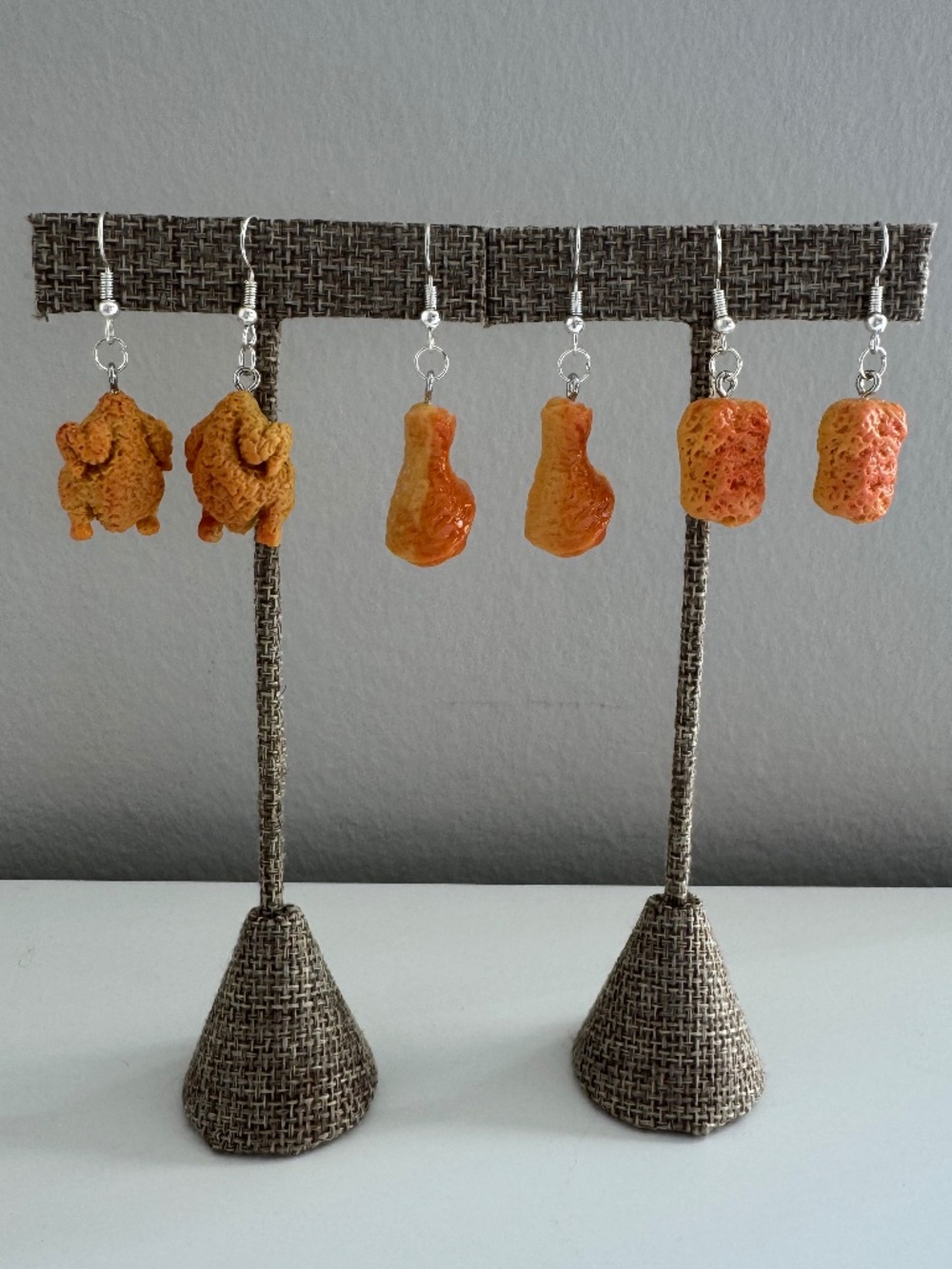 NWT Chicken Nugget Earrings | Funny Food Novelty Dangle Earrings